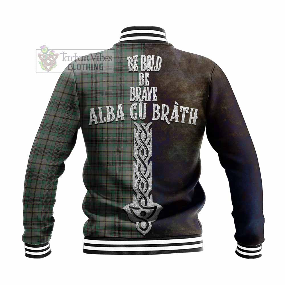 Tartan Vibes Clothing Craig Tartan Family Crest Baseball Jacket Alba Gu Brath Be Brave Lion Ancient Style