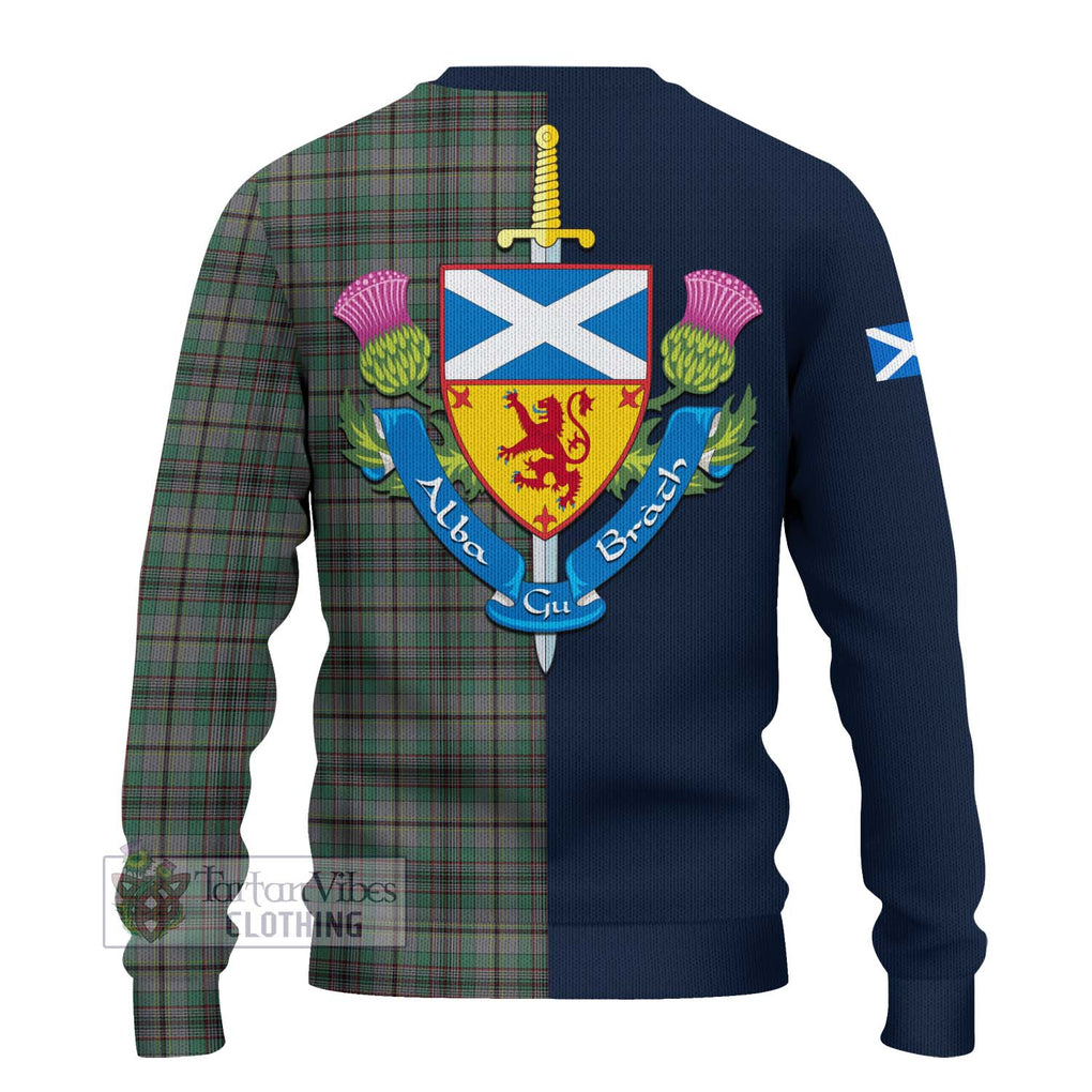 Tartan Vibes Clothing Craig Tartan Knitted Sweater with Scottish Lion Royal Arm Half Style