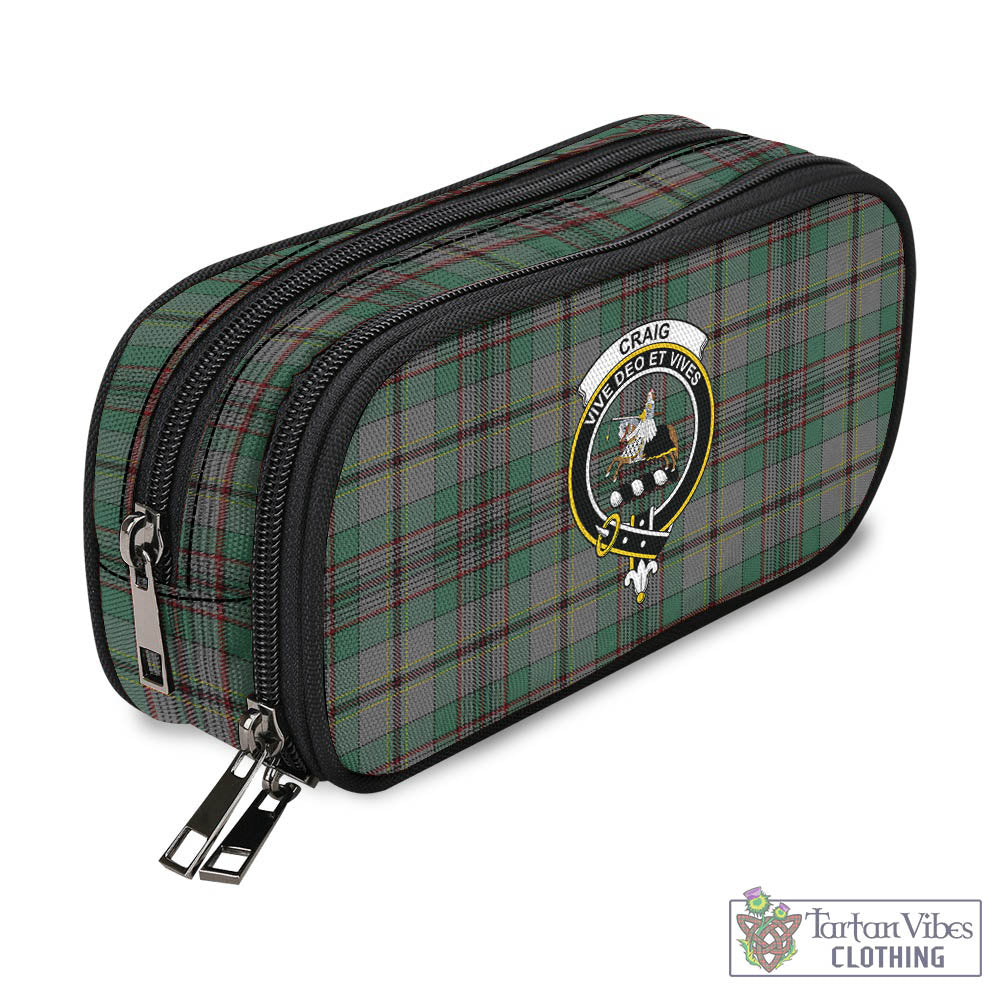 Tartan Vibes Clothing Craig Tartan Pen and Pencil Case with Family Crest