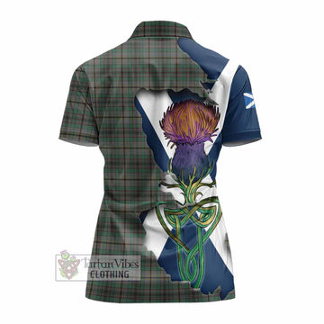 Craig Tartan Family Crest Women's Polo Shirt Scottish Thistle Celtic Inspired