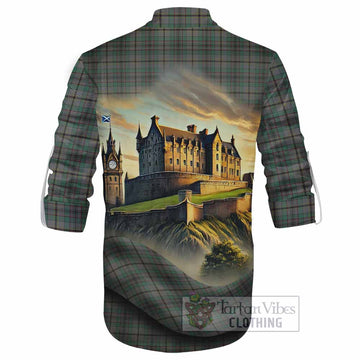 Tartan Vibes Clothing Craig Tartan Family Crest Ghillie Kilt Shirt with Scottish Ancient Castle Style