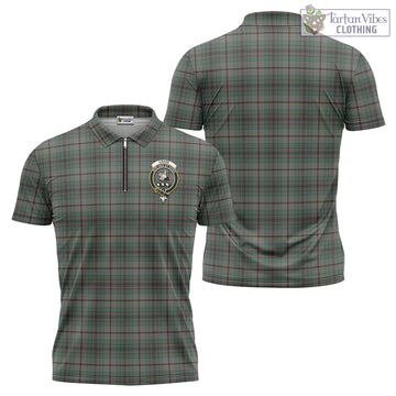 Craig Tartan Zipper Polo Shirt with Family Crest
