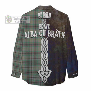Craig Tartan Family Crest Women's Casual Shirt Alba Gu Brath Be Brave Lion Ancient Style