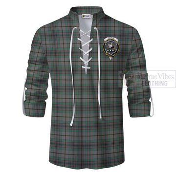 Craig Tartan Ghillie Kilt Shirt with Family Crest Celtic Skull Style