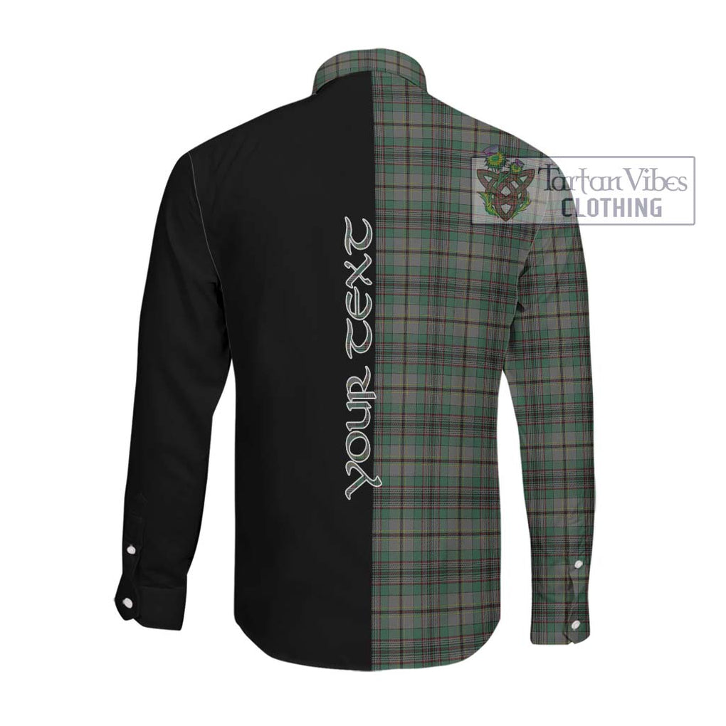 Craig Tartan Long Sleeve Button Shirt with Family Crest and Half Of Me Style Men's Shirt - Tartanvibesclothing Shop