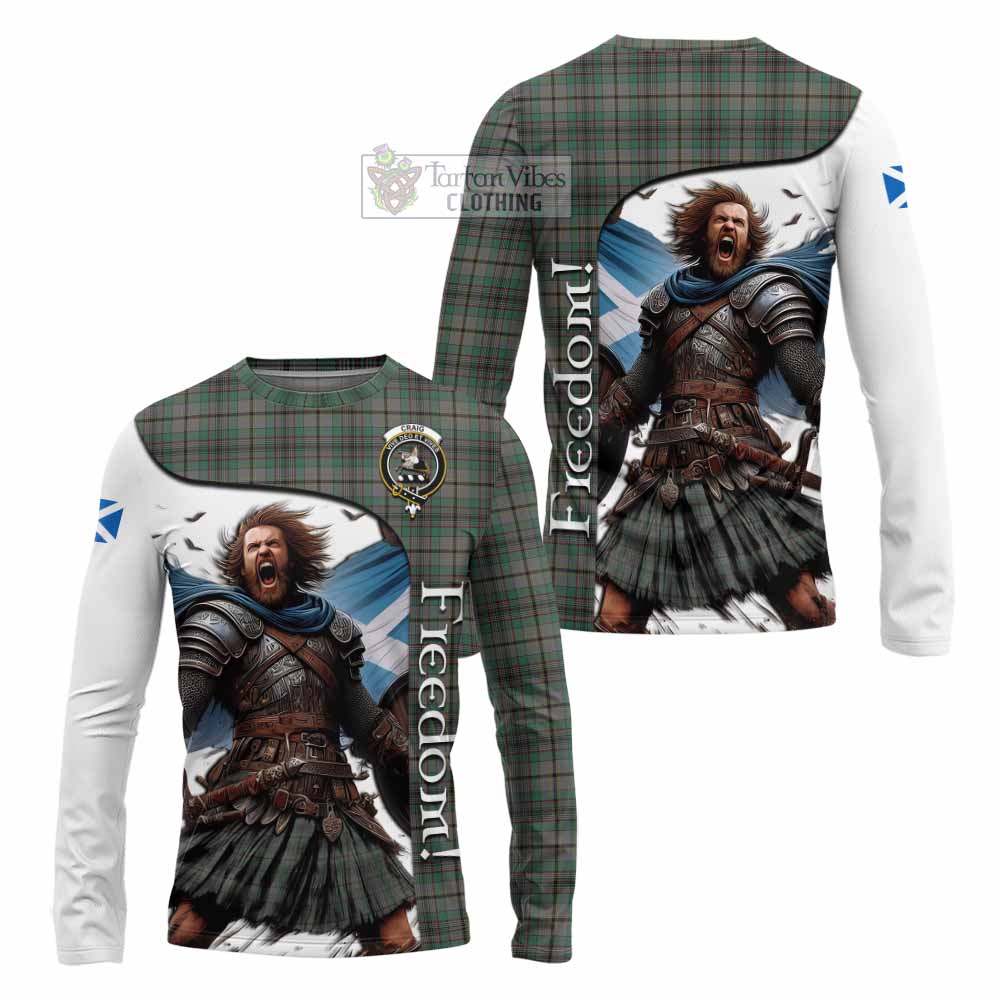 Tartan Vibes Clothing Craig Crest Tartan Long Sleeve T-Shirt Inspired by the Freedom of Scottish Warrior