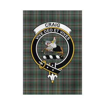Craig Tartan Garden Flag with Family Crest