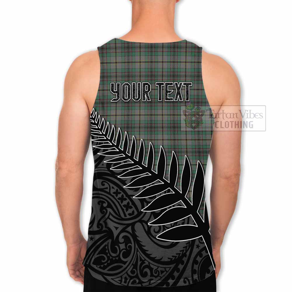 Tartan Vibes Clothing Craig Crest Tartan Men's Tank Top with New Zealand Silver Fern Half Style