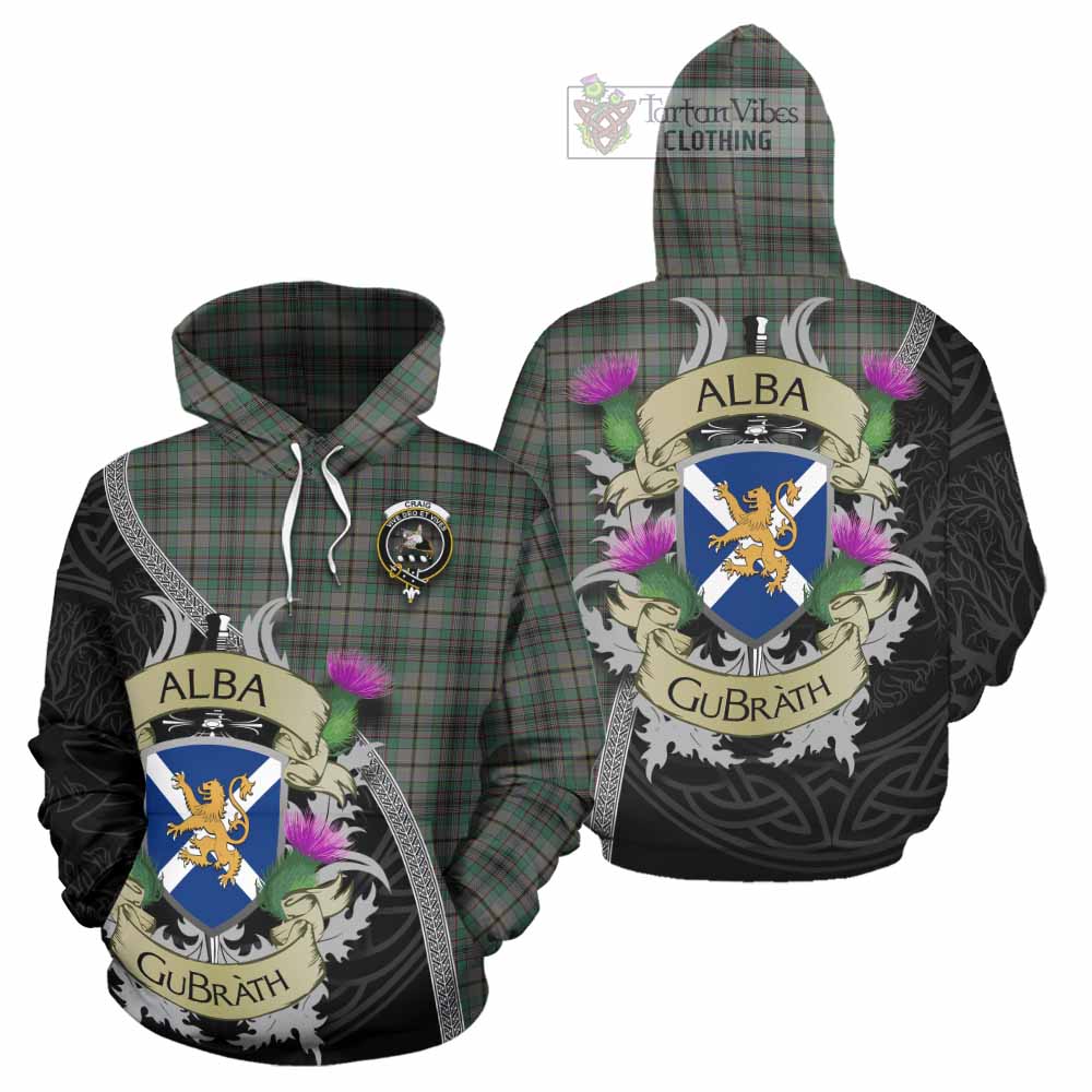 Tartan Vibes Clothing Craig Tartan Family Crest Hoodie Lion Rampant Royal Thistle Shield Celtic Inspired
