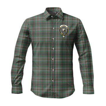 Craig Tartan Long Sleeve Button Up Shirt with Family Crest
