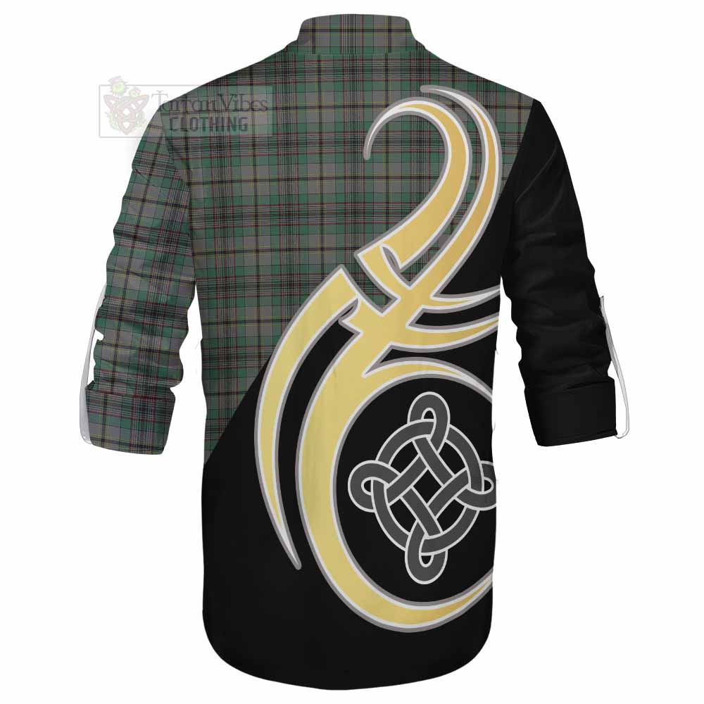 Tartan Vibes Clothing Craig Tartan Ghillie Kilt Shirt with Family Crest and Celtic Symbol Style
