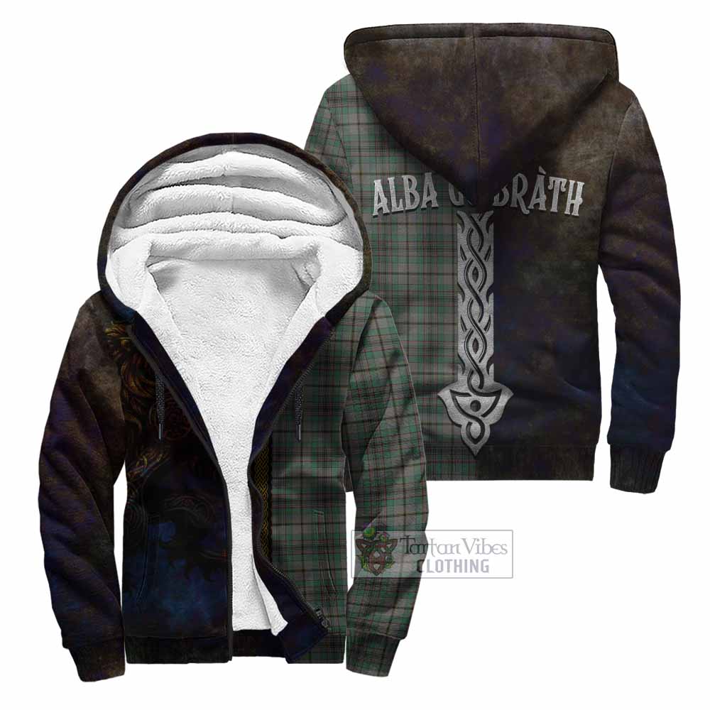 Tartan Vibes Clothing Craig Tartan Family Crest Sherpa Hoodie Alba Gu Brath Be Brave Lion Ancient Style