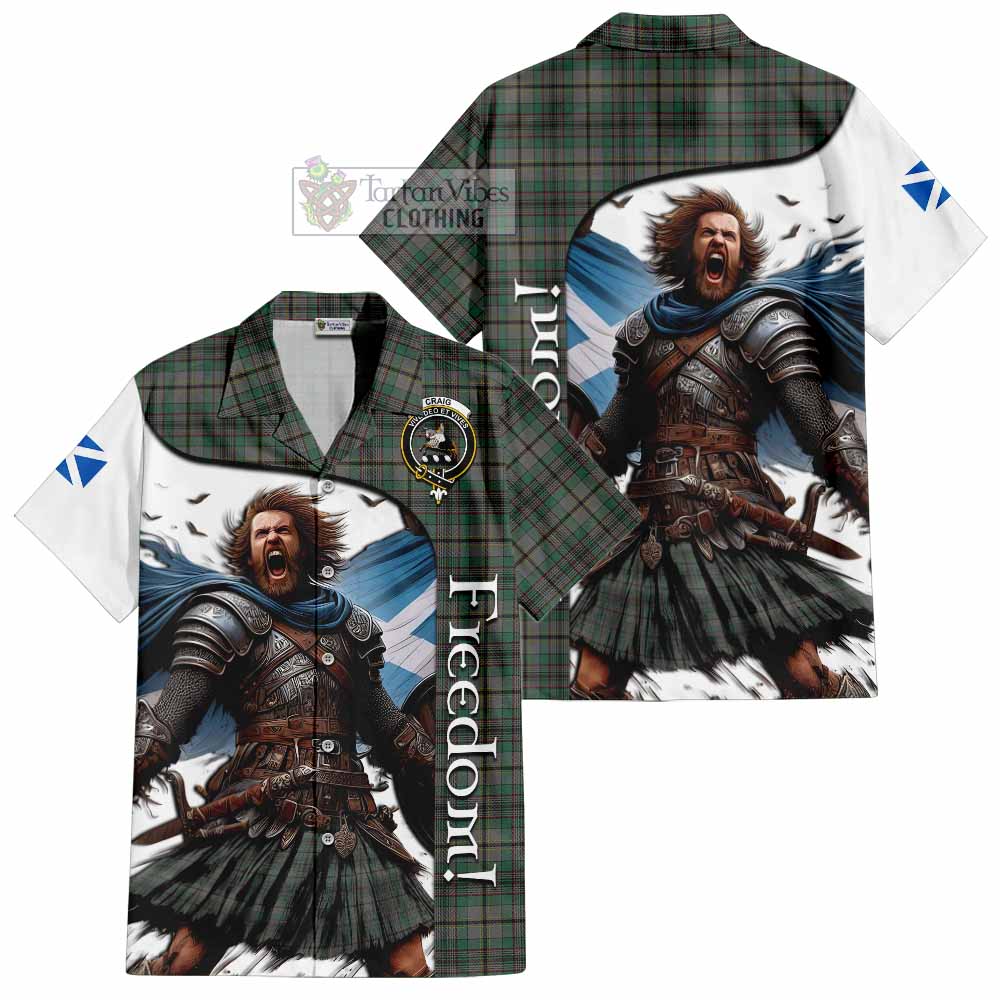 Craig Crest Tartan Hawaiian Shirt Inspired by the Freedom of Scottish Warrior - Tartan Vibes Clothing