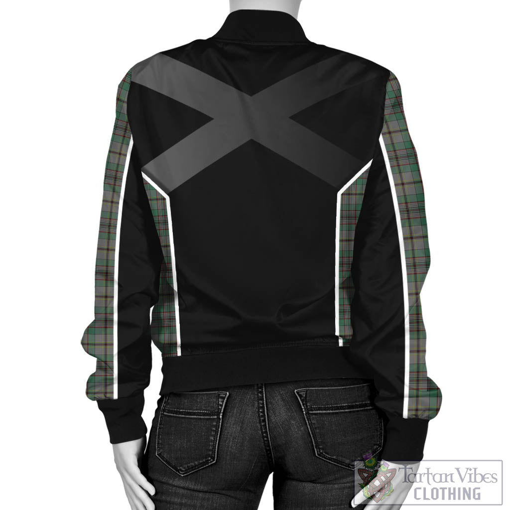Tartan Vibes Clothing Craig Tartan Bomber Jacket with Family Crest and Scottish Thistle Vibes Sport Style