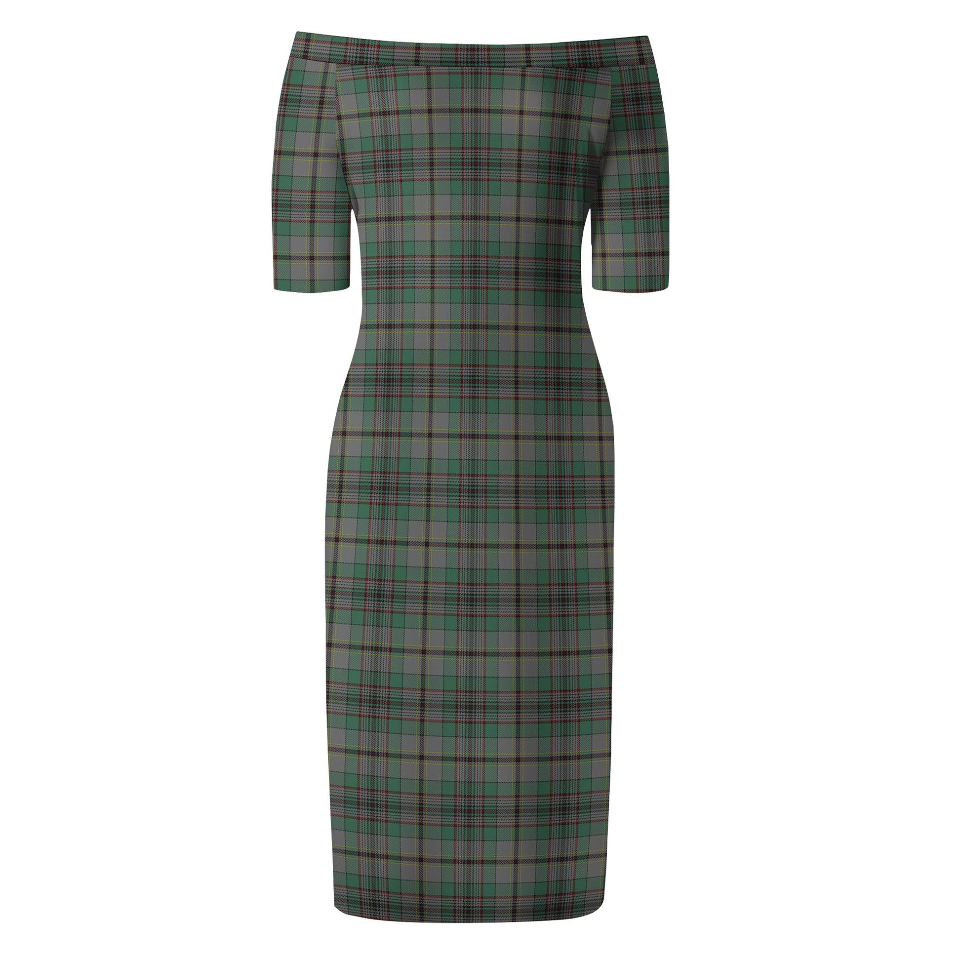 Craig Tartan Off Shoulder Lady Dress - Tartanvibesclothing