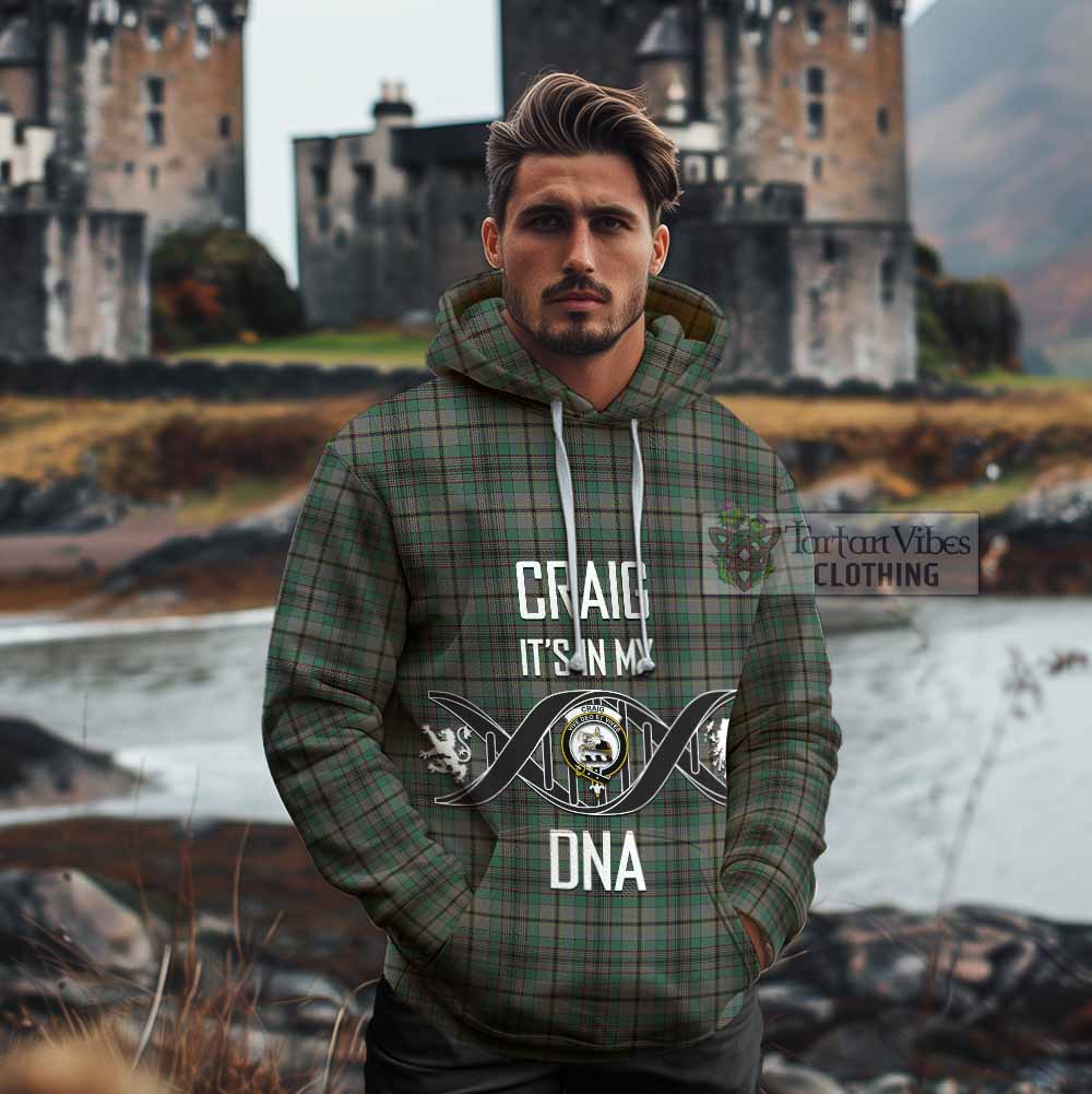 Tartan Vibes Clothing Craig Tartan Cotton Hoodie with Family Crest DNA In Me Style