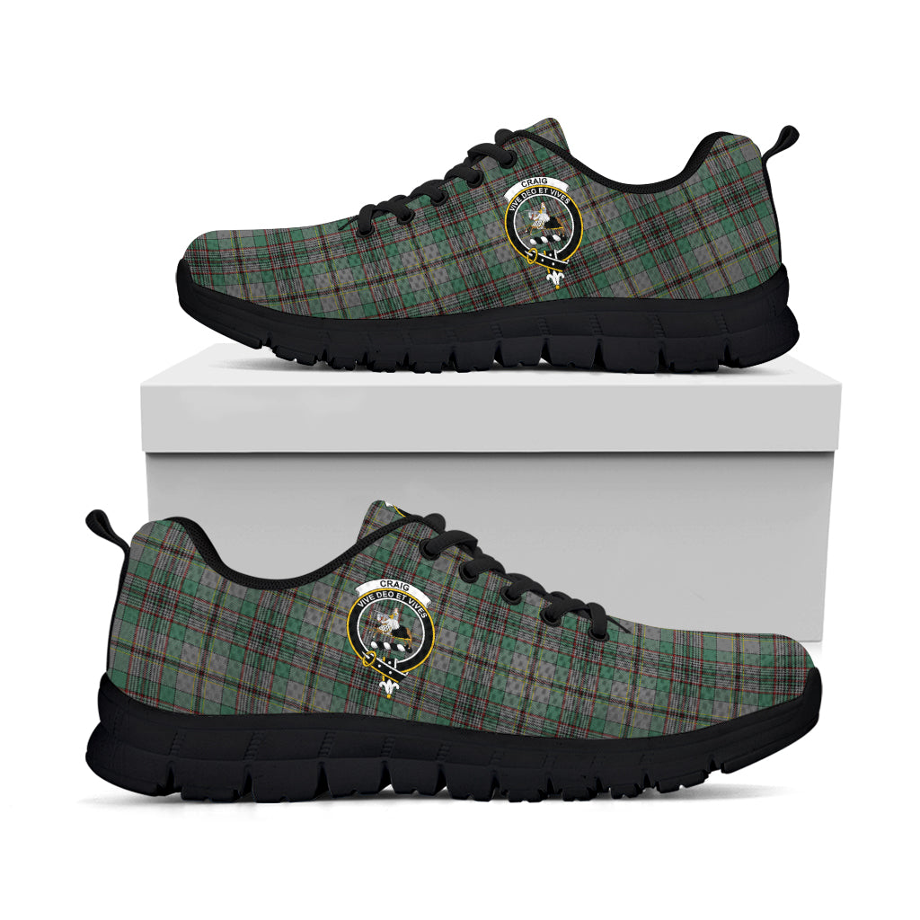 Craig Tartan Sneakers with Family Crest - Tartan Vibes Clothing