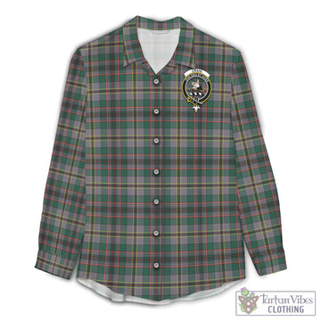 Craig Ancient Tartan Womens Casual Shirt with Family Crest
