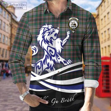 Craig Ancient Tartan Long Sleeve Button Up Shirt with Alba Gu Brath Regal Lion Emblem