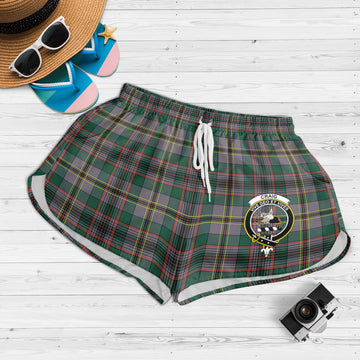 Craig Ancient Tartan Womens Shorts with Family Crest