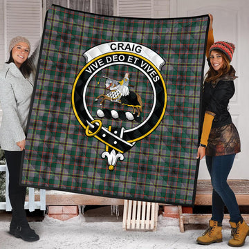 Craig Ancient Tartan Quilt with Family Crest