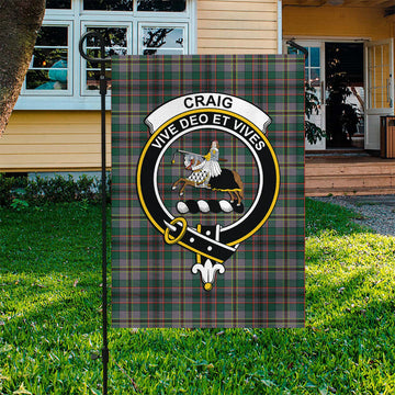 Craig Ancient Tartan Flag with Family Crest