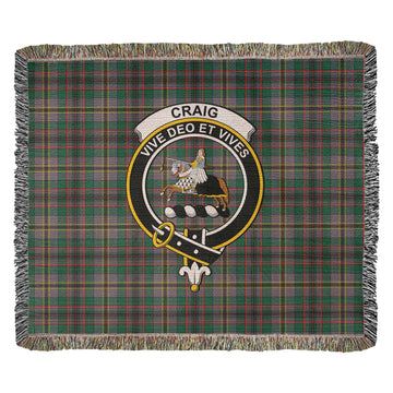 Craig Ancient Tartan Woven Blanket with Family Crest