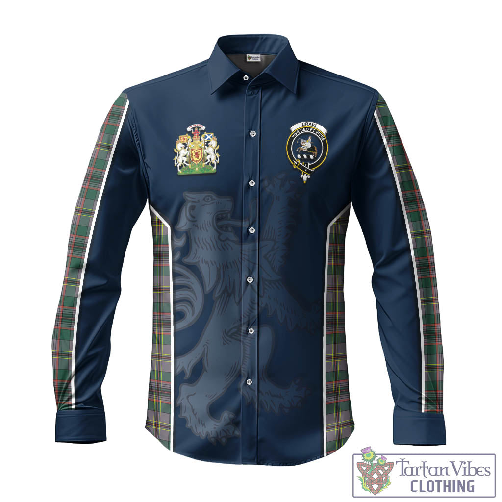 Tartan Vibes Clothing Craig Ancient Tartan Long Sleeve Button Up Shirt with Family Crest and Lion Rampant Vibes Sport Style