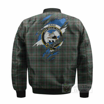 Craig Clan Crest In Me Tartan Bomber Jacket Scotland Flag Style