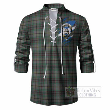 Craig Clan Crest In Me Tartan Ghillie Shirt Scotland Flag Style