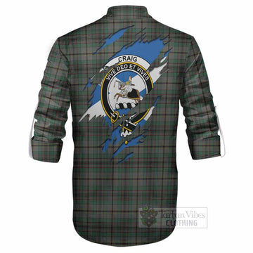 Craig Clan Crest In Me Tartan Ghillie Shirt Scotland Flag Style