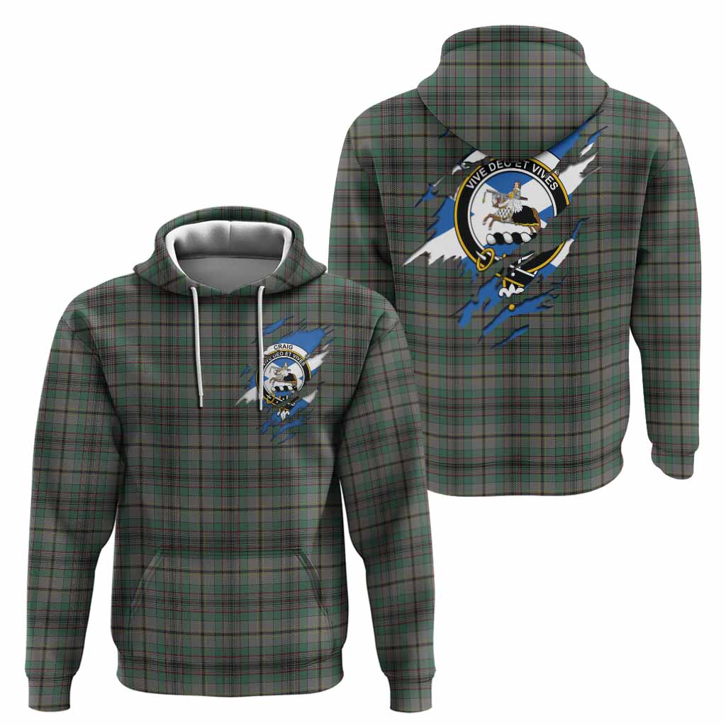 Craig Clan Crest In Me Tartan Hoodie Scotland Flag Style