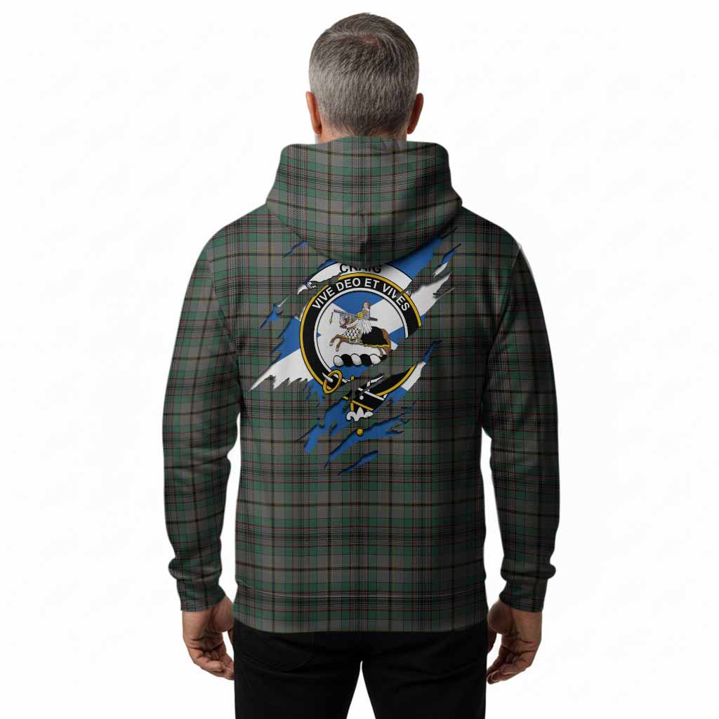 Craig Clan Crest In Me Tartan Hoodie Scotland Flag Style