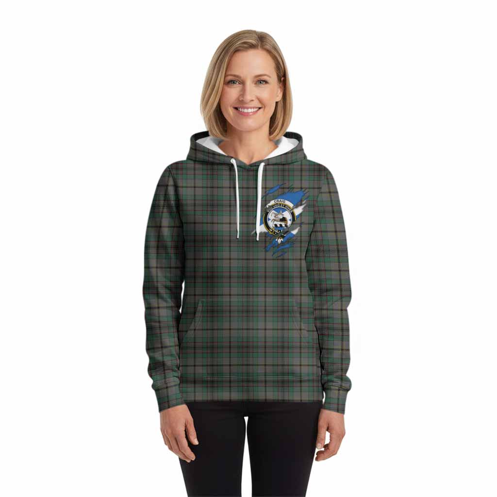 Craig Clan Crest In Me Tartan Hoodie Scotland Flag Style