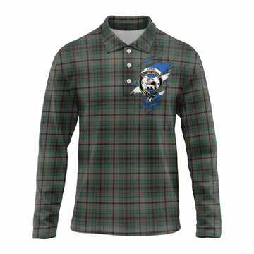 Craig Clan Crest In Me Tartan Long Sleeve Polo Shirt Scotland Flag Style