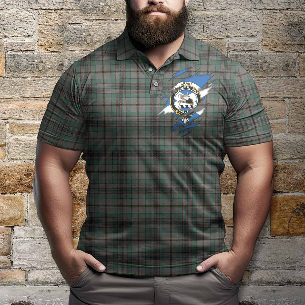 Craig Clan Crest In Me Tartan Polo Shirt Scotland Flag Style