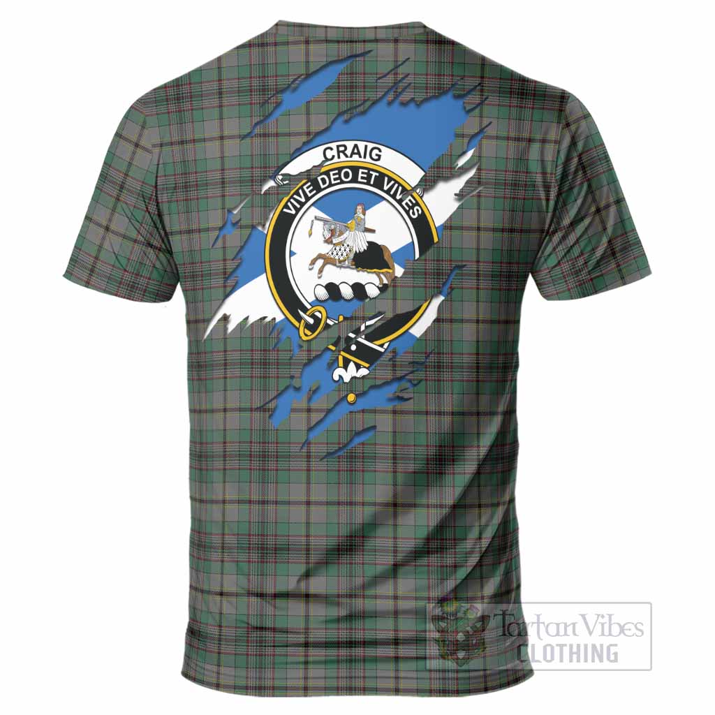 Craig Clan Crest In Me Tartan T-Shirt Scotland Flag Style