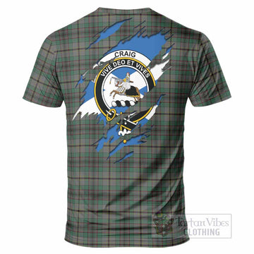 Craig Clan Crest In Me Tartan T-Shirt Scotland Flag Style