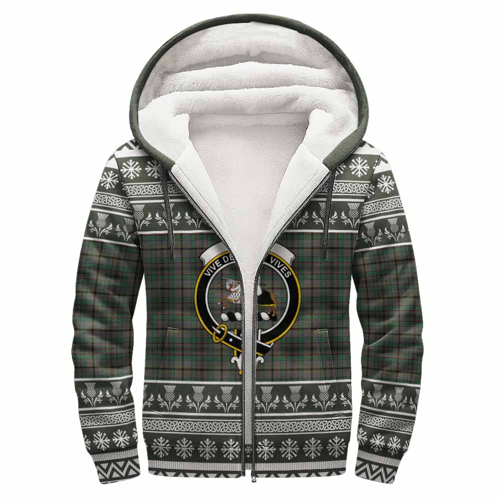Craig Clan Tartan Christmas Fleece Hoodie with Family Crest - Tartan Vibes Clothing