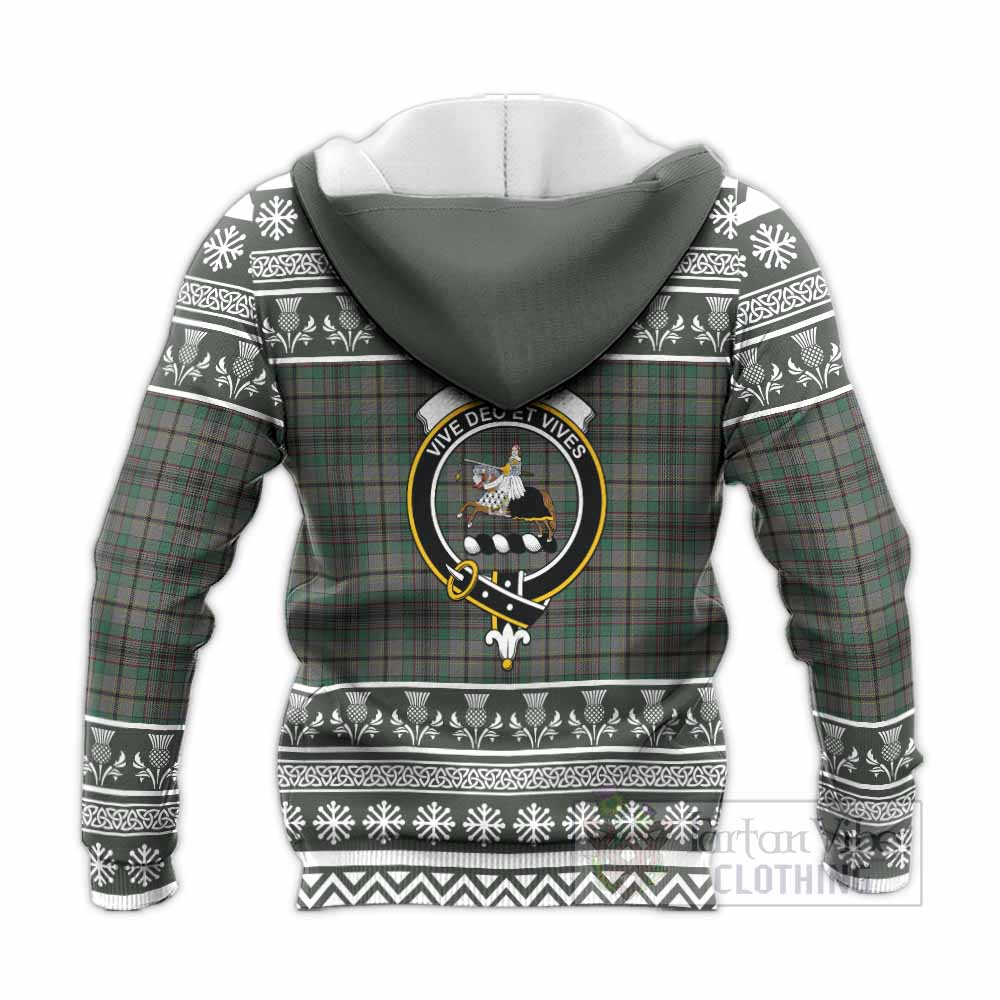 Craig Clan Tartan Christmas Knitted Hoodie with Family Crest - Tartan Vibes Clothing