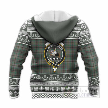 Craig Clan Tartan Christmas Knitted Hoodie with Family Crest