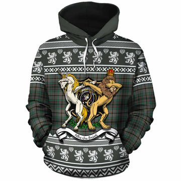 Craig Clan Tartan Crest Christmas Cotton Hoodie Coat of Arms Funny Style