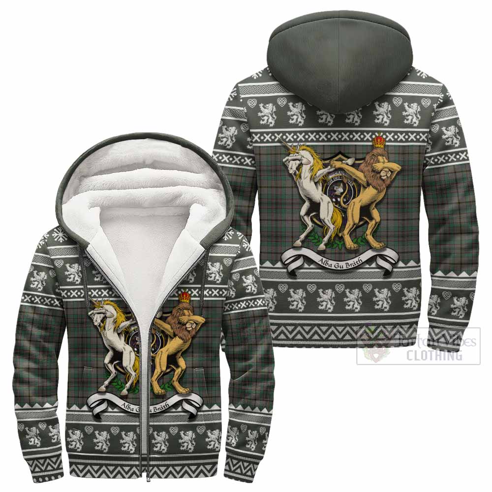 Craig Clan Tartan Crest Christmas Fleece Hoodie Coat of Arms Funny Style - Tartan Vibes Clothing
