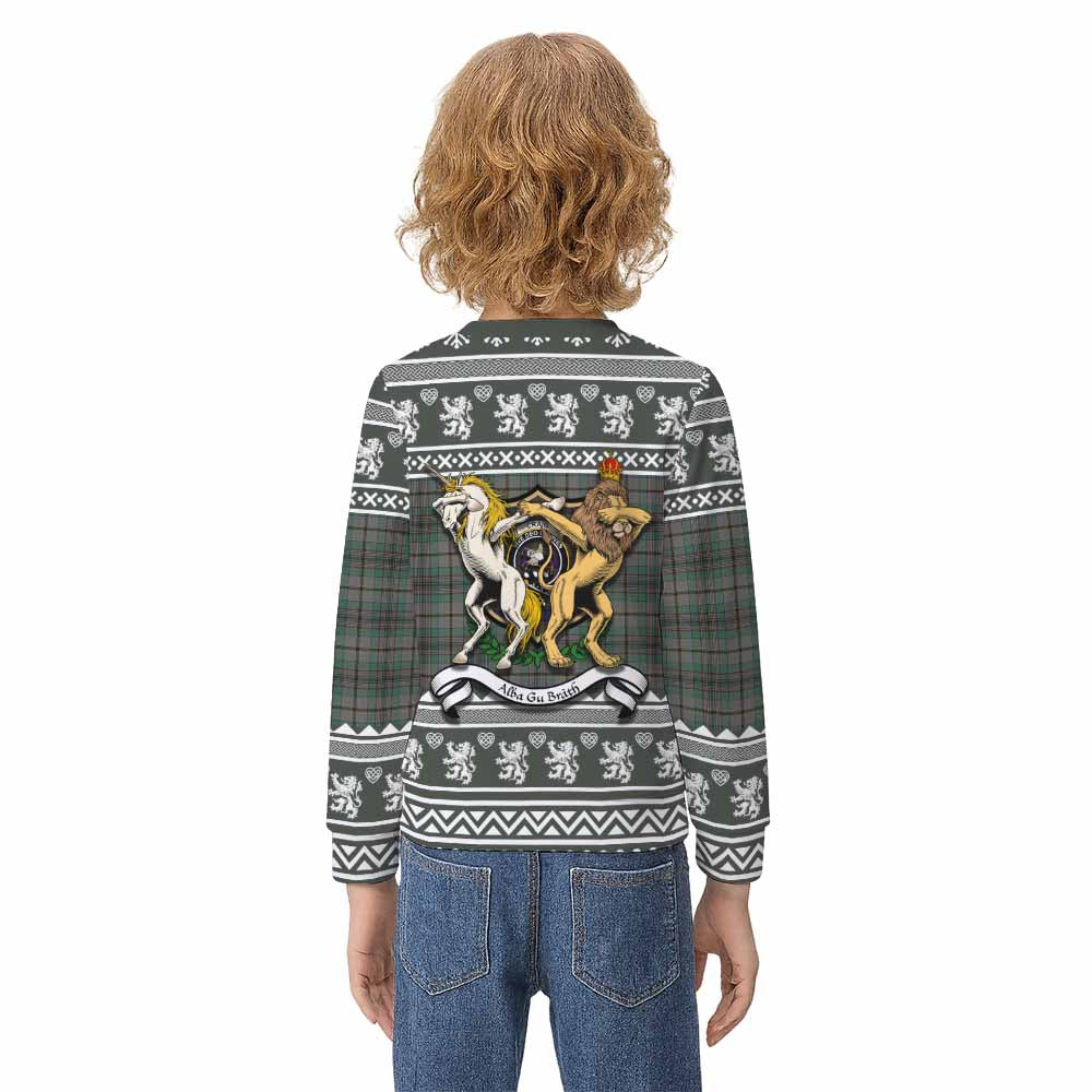 Craig Clan Tartan Crest Christmas Kid Ugly Sweatshirt Coat of Arms Funny Style - Tartan Vibes Clothing