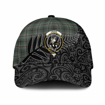 Craig Crest Tartan Classic Cap with New Zealand Silver Fern Half Style