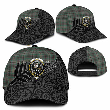 Craig Crest Tartan Classic Cap with New Zealand Silver Fern Half Style