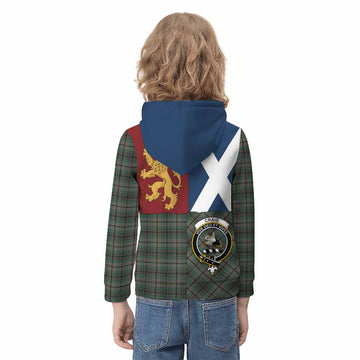 Craig Crest Tartan Kid Hoodie with Lion Rampant Saltire Style