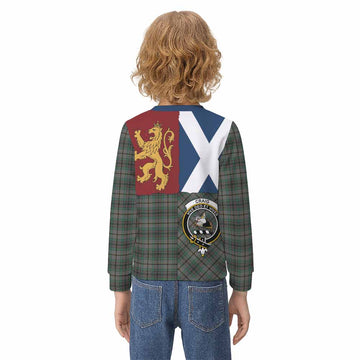 Craig Crest Tartan Kid Knitted Sweatshirt with Lion Rampant Saltire Style