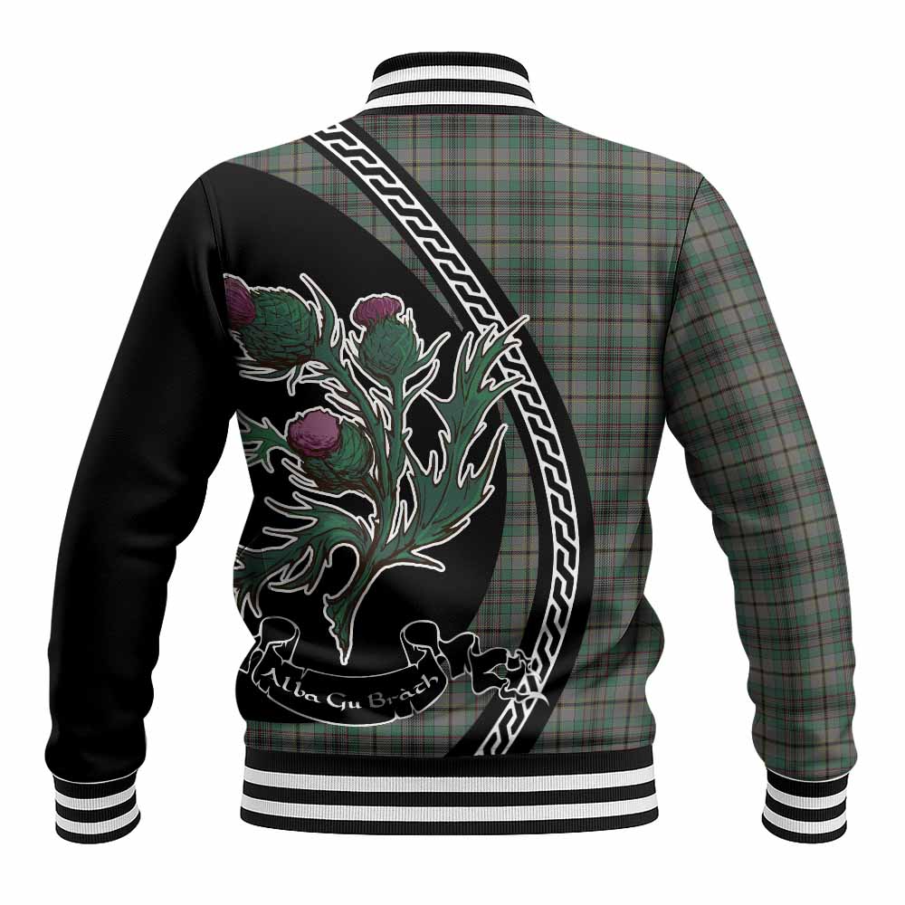 Craig Family Crest Tartan Baseball Jacket Alba Thistle Inspired - Tartan Vibes Clothing