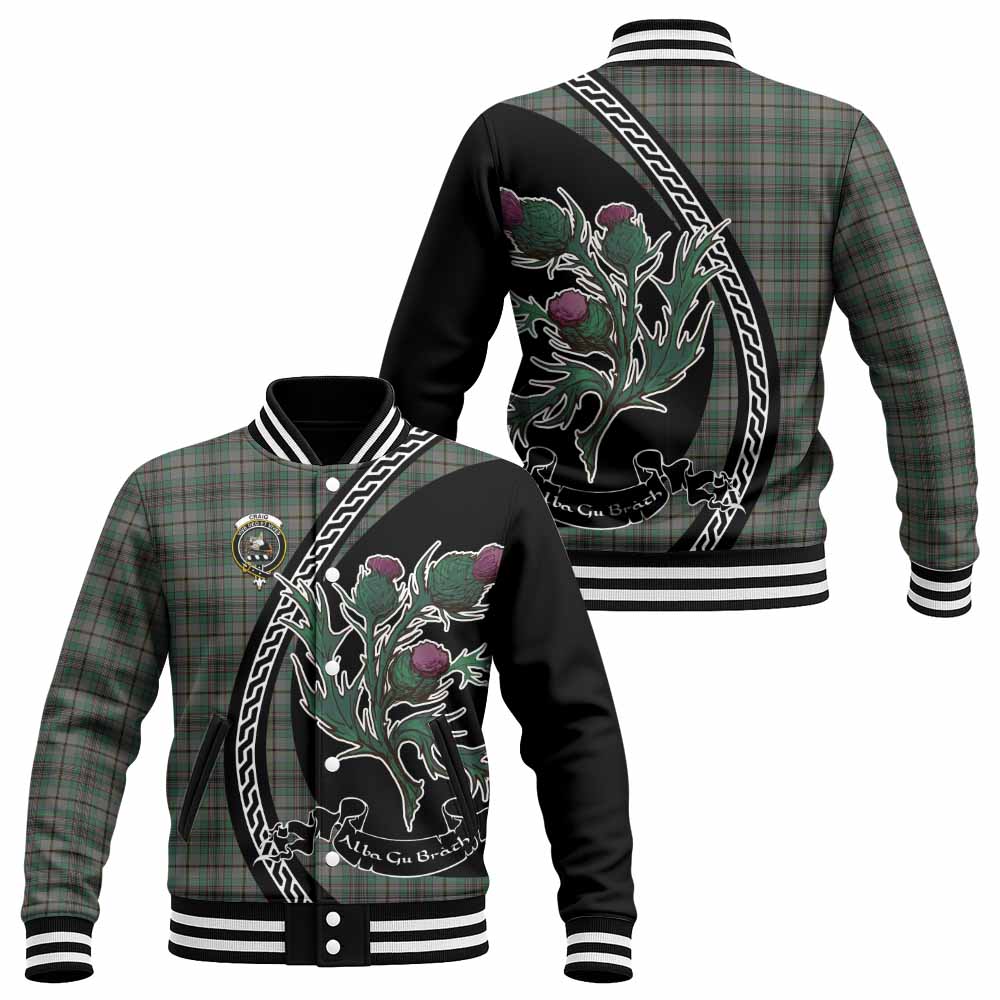 Craig Family Crest Tartan Baseball Jacket Alba Thistle Inspired - Tartan Vibes Clothing